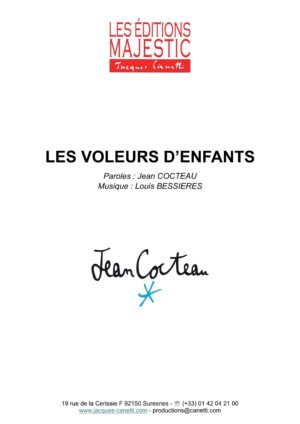partitions jean cocteau et louis bessieres / partitions pdf à télécharger et à imprimer chez vous
