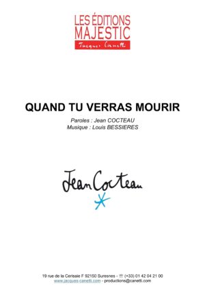 partitions jean cocteau et louis bessieres / partitions pdf à télécharger et à imprimer chez vous