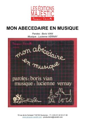 l'abécédaire en 26 chansonnettes de boris vian et lucienne vernay (version partitions numériques)