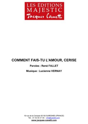 partitions rené fallet lucienne vernay / partitions pdf à télécharger et à imprimer chez vous